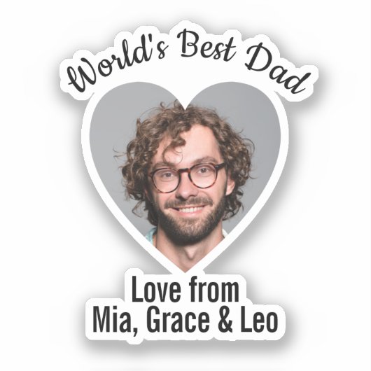 Das beste Vater-Gesicht der Welt Aufkleber (Vorderseite)