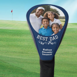 Das beste Vater nach Par Vatertag Foto heißt Blau Golf Headcover