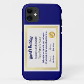 Das beste Vater-Zertifikat der modernen Funny Worl Case-Mate iPhone Hülle (Rückseite)
