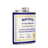 Das beste Vater-Zertifikat der modernen Funny Worl Flachmann (Rechts)