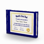 Das beste Vater-Zertifikat der modernen Funny Worl Fotoblock (Rechts)