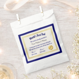 Das beste Vater-Zertifikat der modernen Funny Worl Geschenktütchen