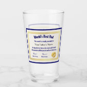 Das beste Vater-Zertifikat der modernen Funny Worl Glas (Vorderseite)