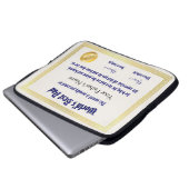 Das beste Vater-Zertifikat der modernen Funny Worl Laptopschutzhülle (Vorne Knopf)