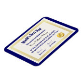 Das beste Vater-Zertifikat der modernen Funny Worl Magnet (Linke Seite)