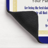 Das beste Vater-Zertifikat der modernen Funny Worl Mousepad (Ecke)