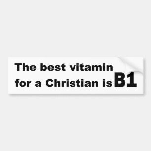 Das beste Vitamin für ein christliches ist b1 Autoaufkleber