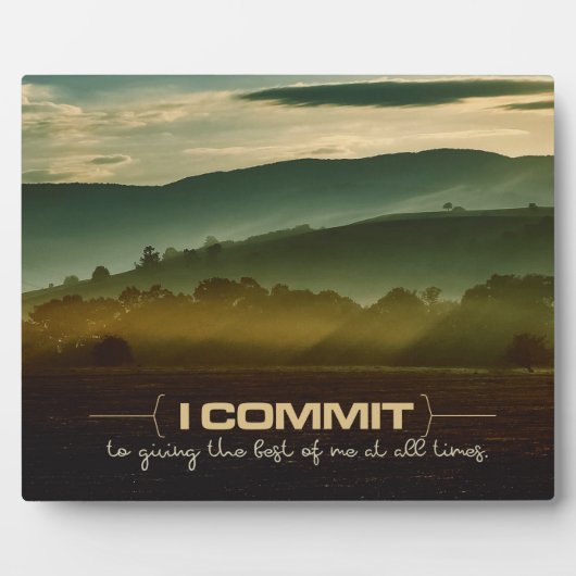 Das Beste von mir inspirierende Plaque Fotoplatte (Vorderseite)