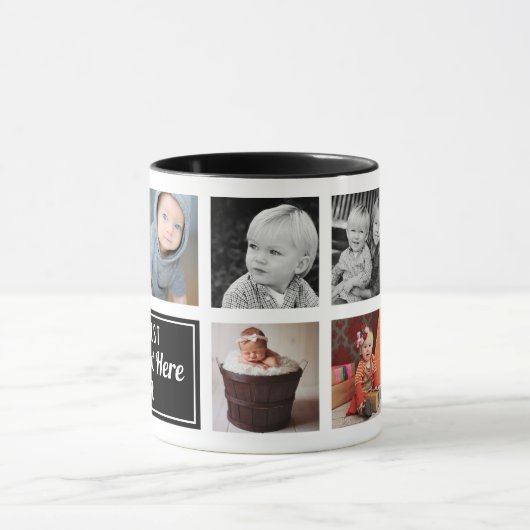 Das Beste, was Ihr Text hier je in Black Collage F Tasse (Zentrum)