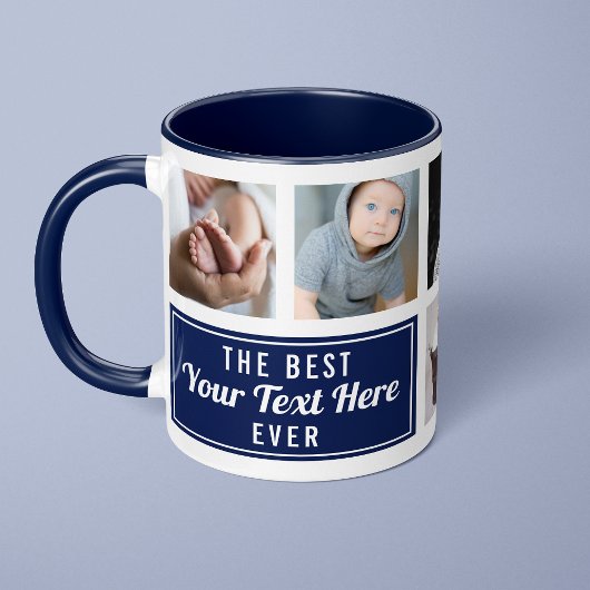 Das Beste, was Ihr Text hier je in Navy Custom Fot Tasse