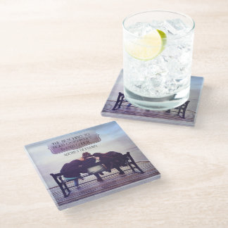 Das Beste, was im Leben erhalten bleibt Glasuntersetzer