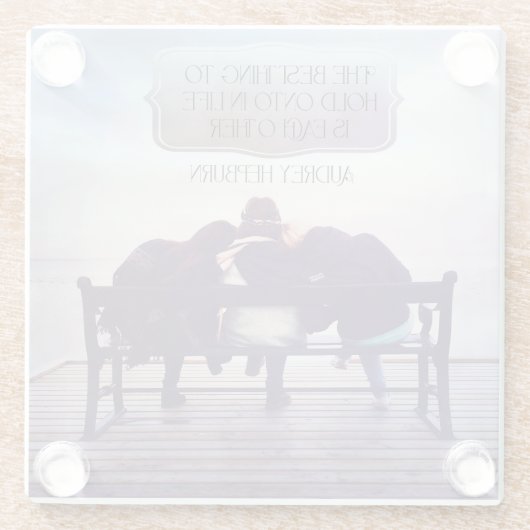 Das Beste, was im Leben erhalten bleibt Glasuntersetzer (Rückseite)