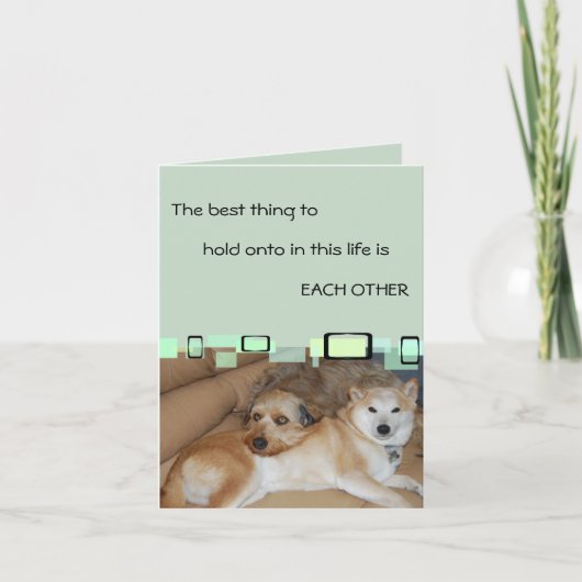 Das Beste, was man an sich festhalten kann, ist da Karte (Vorderseite)