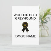 Das beste Windhunddesign der Welt Einladung (Stehend Vorderseite)