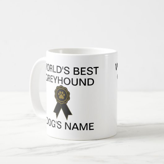 Das beste Windhunddesign der Welt Kaffeetasse (Vorderseite Links)