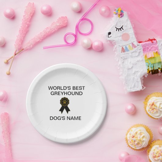 Das beste Windhunddesign der Welt Pappteller (Party)