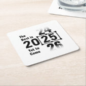 Das Beste wird noch 2025 kommen Rechteckiger Pappuntersetzer (angewinkelt)