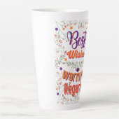 Das Beste wünscht ein herzliches Willkommen Milchtasse (Vorderseite)