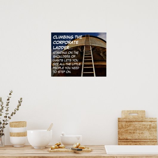 Das Besteigen der Unternehmensleiter gibt Perspekt Poster (Küche)