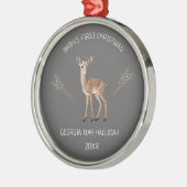 Das bestellbare Hirsch und die Cattails das erste  Ornament Aus Metall (Links)
