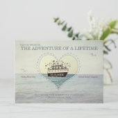 Das bestste Abenteuer - Hochzeit laden ein Einladung (Stehend Vorderseite)