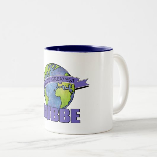 Das bestste Bubbe der Welt Zweifarbige Tasse (VorderseiteRechts)
