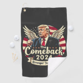 Das Bestste Comeback 2024 - Trump zusammengesteckt Golfhandtuch (Insitu)
