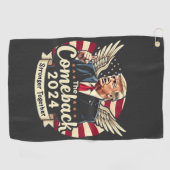 Das Bestste Comeback 2024 - Trump zusammengesteckt Golfhandtuch (Horizontal)