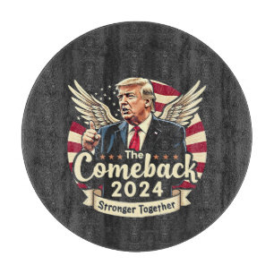 Das Bestste Comeback 2024 - Trump zusammengesteckt Schneidebrett