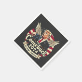 Das Bestste Comeback 2024 - Trump zusammengesteckt Serviette (Ecke)