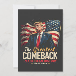 Das Bestste Comeback in der amerikanischen Geschic Feiertagskarte