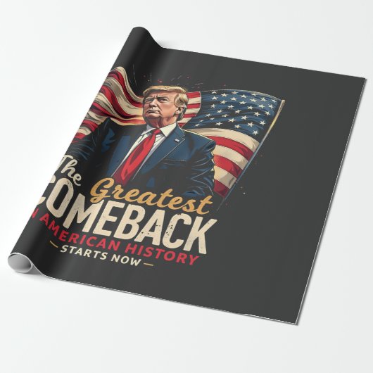 Das Bestste Comeback in der amerikanischen Geschic Geschenkpapier (Ungerollt)