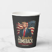 Das Bestste Comeback in der amerikanischen Geschic Pappbecher (Vorderseite)