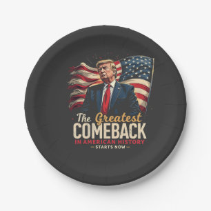 Das Bestste Comeback in der amerikanischen Geschic Pappteller