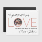 Das bestste davon ist Liebe Hochzeit Das Datum spe Magneteinladung (Vorne/Hinten)