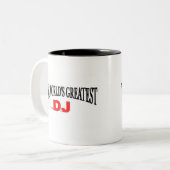 Das bestste DJ der Welt Zweifarbige Tasse (Vorderseite Links)