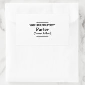 Das bestste Farter der Welt Rechteckiger Aufkleber (Tasche)