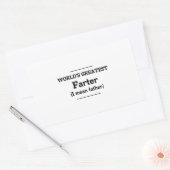 Das bestste Farter der Welt Rechteckiger Aufkleber (Umschlag)