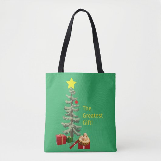 "Das Bestste Geschenk" ist Jesus! Tasche (Vorderseite)