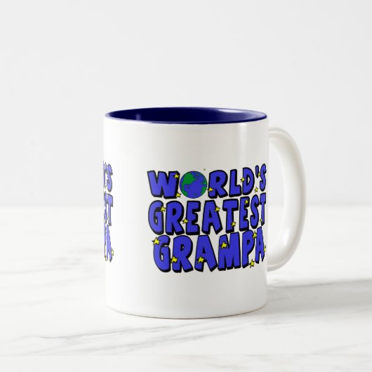 Das bestste Grampa der Welt Zweifarbige Tasse (VorderseiteRechts)