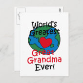 Das Bestste große Oma der Welt Postkarte (Vorne/Hinten)