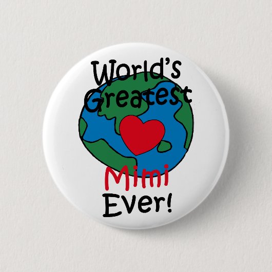 Das bestste Herz Mimi der Welt Button (Vorderseite)