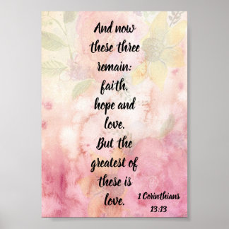 Das Bestste ist Liebe Christlich Poster