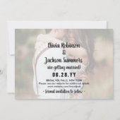 Das bestste ist Liebe Zwei Foto Einmalige Hochzeit Save The Date (Rückseite)