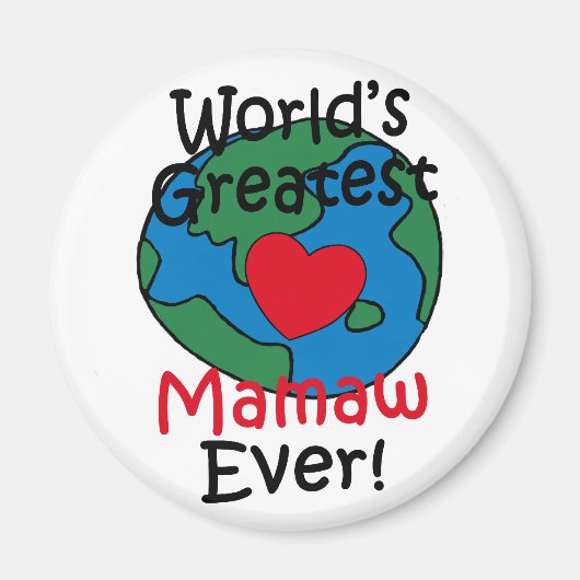 Das Bestste Mamaw-Herz der Welt Magnet (Vorne)