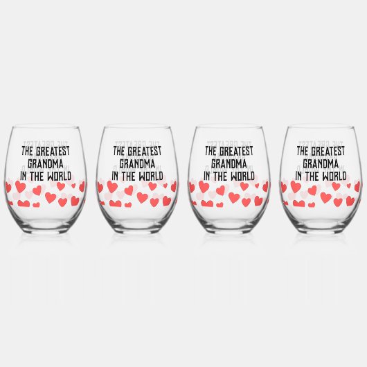 Das Bestste Oma der Weltgemeinschaft Weinglas Ohne Stiel (Vorderseite)