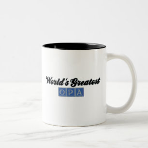 Das bestste Opa der Welt (blau) Zweifarbige Tasse
