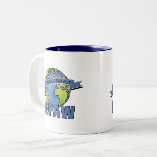 Das bestste Pepaw der Welt Zweifarbige Tasse (Vorderseite Links)