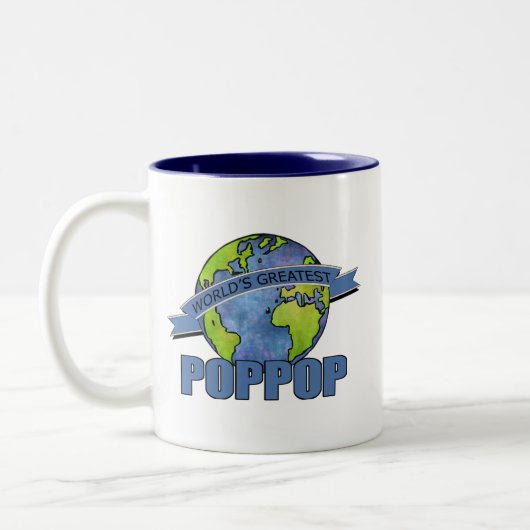 Das bestste PopPop der Welt Zweifarbige Tasse (Links)