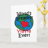 Das Bestste YiaYia-Herz der Welt Karte (Gelbe Blume)